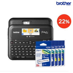 브라더 PT-D610BT 5TP PK 블루투스 라벨프린터 5테이프 패키지