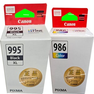 캐논 복합기 PIXMA TS5590 TS4090 TS4091 프린터 검정 칼라 잉크 카트리지 PG995XL CL986 2색/세트구매