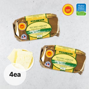 [본사직영] 이즈니 AOP 가염 버터 스틱 250g 4개 세트 Isigny