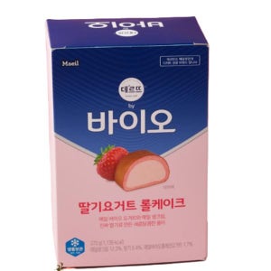 데르뜨 바이 매일바이오 딸기요거트 롤케이크 _냉동 디저트 간식 디저트 달콤 370g