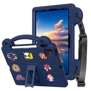 아이패드 프로 13 M4 7세대 케이스 범퍼 유아 키즈 에바폼 애니멀비츠 네이비, 프로 7세대 13 M4