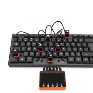 무소음 키보드 클릭커 자동 입력기 오토클리커 매크로 블랙 3개 / 키보드 올인원 1대 3개 헤드