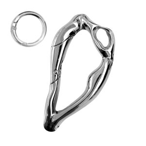 [ KITONI ] 기하학 솔리드 실버 카라비너 고강도 키링 키홀더 키체인 열쇠고리 키링