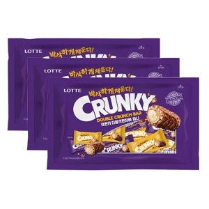 롯데 크런키 더블크런치바 미니 513g / 3봉