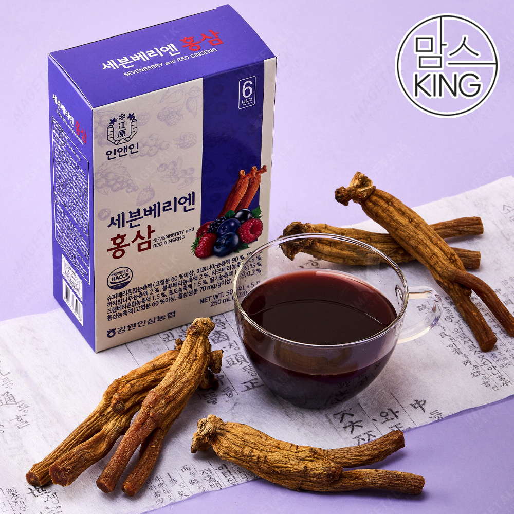 [맘스킹][강원인삼농협] 세븐베리엔홍삼 50mlX30포