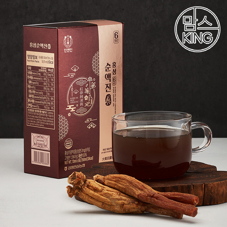 [강원인삼농협] 홍삼순액진 6년근 홍삼추출액 70mlX30포