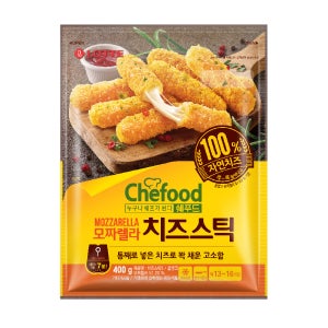 롯데 Chefood 모짜렐라 치즈스틱 400g x 12개입 / 박스