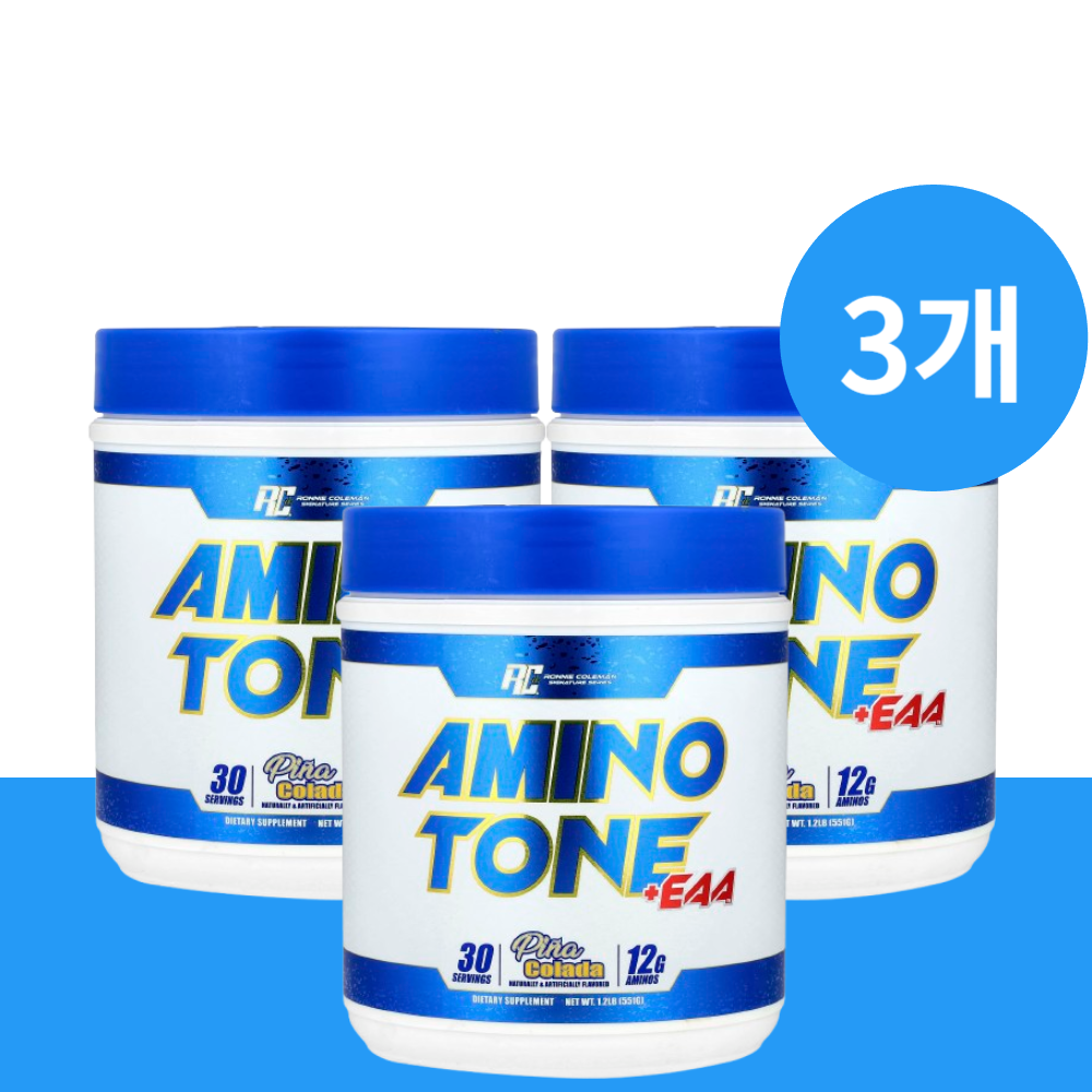 <b>로니콜먼 운동</b> 부스터 EAA Amino Tone 피나콜라다 맛 551g (3개)