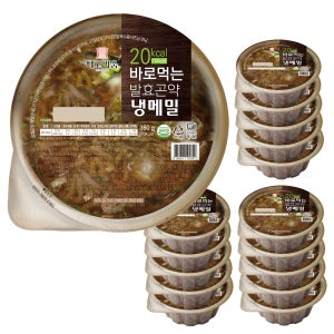 곤약면 저칼로리 간편식 바로먹는 발효곤약 냉메밀 79kcal 350g, 16개