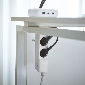 텔로 타워형 T형 멀티탭 (콘센트4+USB포트3) 데스크 책상 사무실 아이큐샵