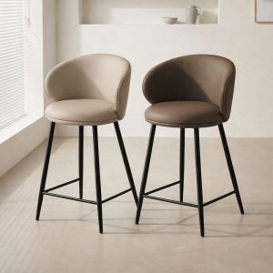 루모바텐 아일랜드 식탁의자 높은 홈바의자 카페 인테리어 바체어 브라운(PU)