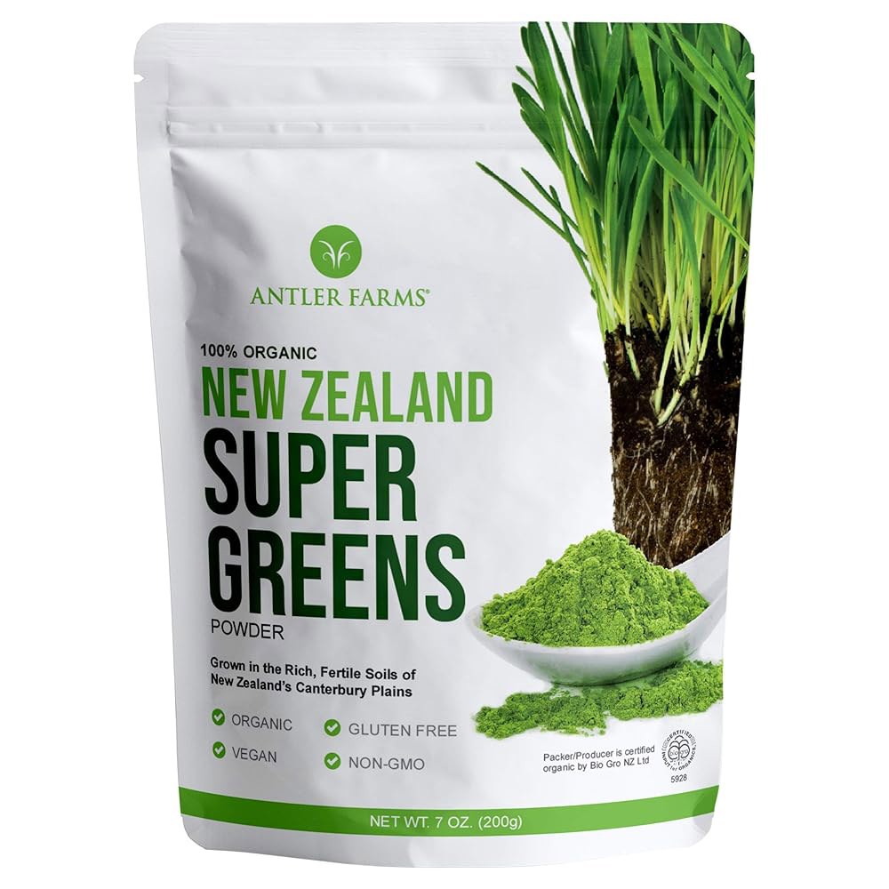앤틀러 농장 - 100 순수 뉴질랜드 <b>슈퍼 그린 파우더</b> 40인분 200g 밀 잔디 보리
