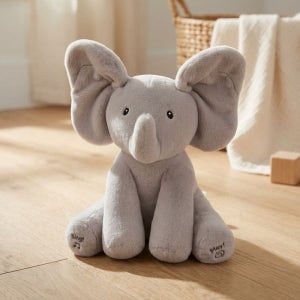GUND 플래피 코끼리 노래하는 움직이는 인형 그레이 12인치