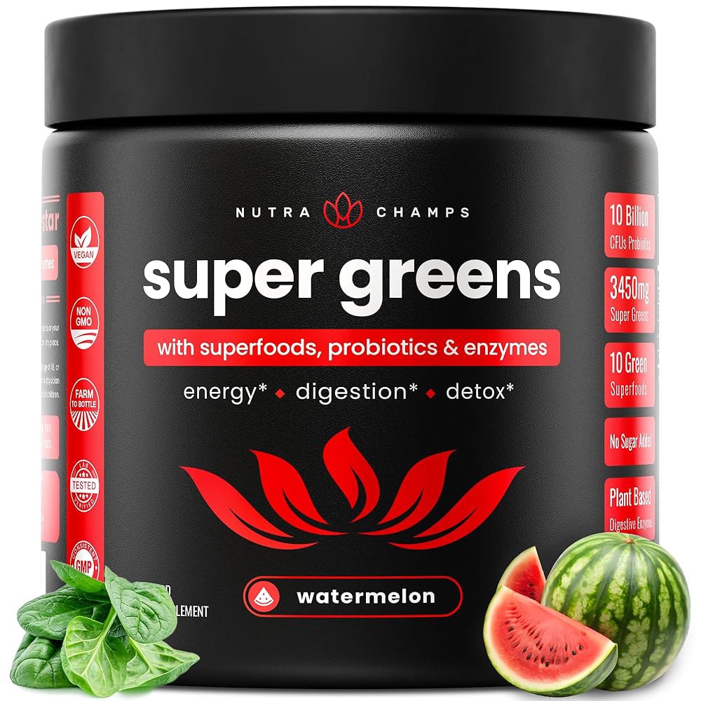 뉴트라챔스 <b>슈퍼 그린 파우더</b> 프리미엄 슈퍼푸드 베지 홀푸드 20가지 이상 알팔파 스피룰리