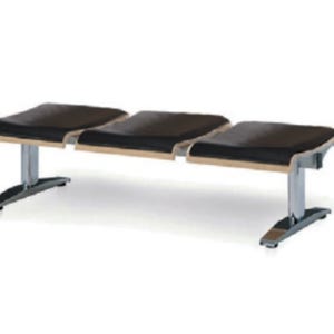 라운지 터미널 벤치형의자 병원 약국 우드로비장의자 B형등무 3인 WOL-313