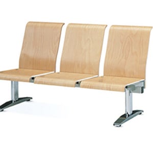 라운지 터미널 벤치형의자 병원 약국 우드로비장의자 B형등무 3인 WOL-314