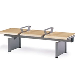 라운지 터미널 벤치형의자 병원 약국 우드로비장의자O형 등무 3인 WOL-317