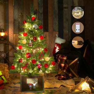 크리스마스트리 나무 장식 전구 풀세트 1.2m The 레드 C-1