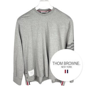 톰브라운 여성사선완장맨투맨긴팔티셔츠그레이 Thom Browne FJS066A 06769 055