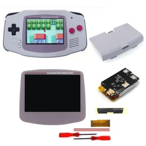 GBA IPS V5 백라이트 스크린 키트 블랙 LCD 키트