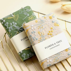 디자인 a6 노트 자수 패브릭 노트 일기장 메모장 수첩