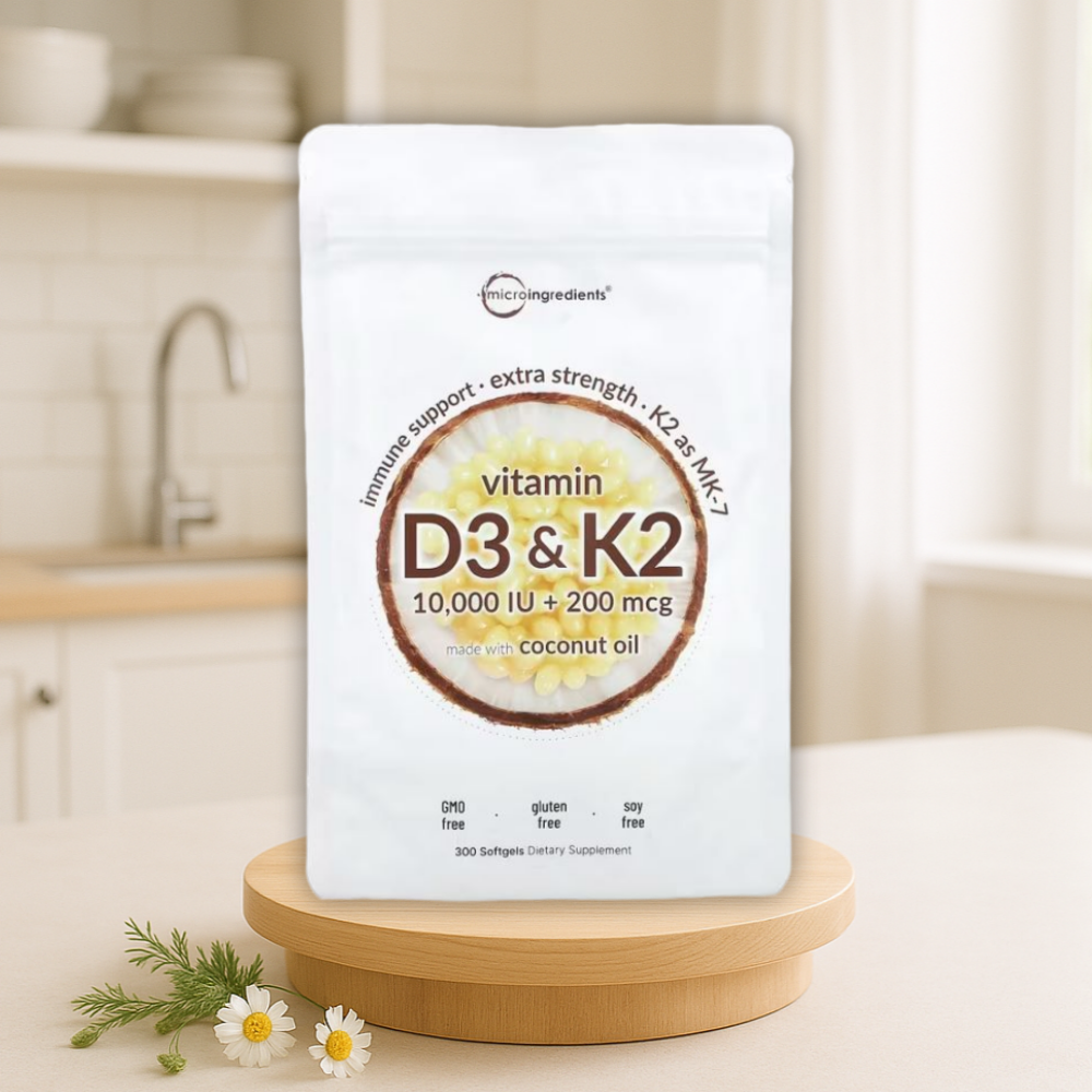 <b>마이크로</b> 인그리디언츠 <b>비타민 D3</b> K2 소프트젤 300정, 1개