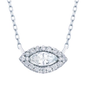 14k 천연 마퀴즈컷 다이아몬드 E컬러 SI 1 등급 골드 목걸이