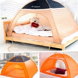 침실 보온텐트 원터치 설치 방한 난방 양문형 외풍차단 홈캠핑 겨울용 실내텐트