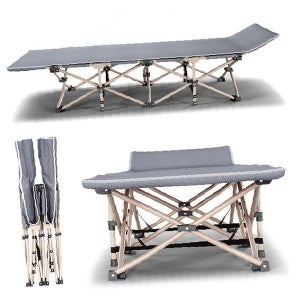 휴대용 야전침대 접이식 캠핑베드 알루미늄 프레임 메쉬 원터치 조립 간이침대 야외활동용