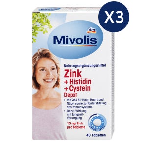 Mivolis 미볼리스 아연 히스티딘 시스테인 40정, 3개
