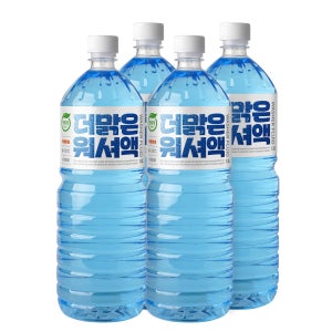 더맑은 에탄올 워셔액 자동차 사계절 친환경 국내생산 1.8L, 4개
