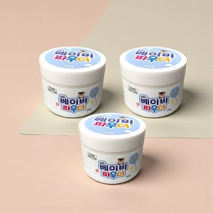 아기 엉덩이 발진 기저귀 땀띠분 통기성 좋은 베이비 파우더 200g 3개
