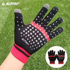 스타 니트장갑 스마트터치 필드 방한 축구 장갑 아동용 성인용