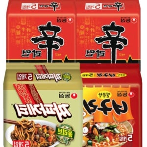 신라면10 짜파게티5 너구리5 총 20봉 세트 봉지 라면