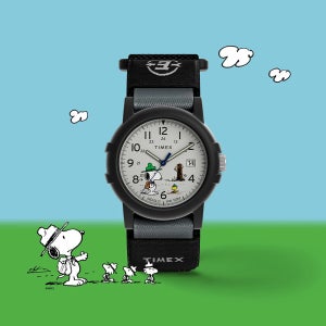 타이맥스 x 피너츠 익스페디션 스누피 비글 스카우트 캠퍼시계 38mm TW4B29100