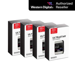공식인증점 WD ULTRASTAR HC580 패키지 22TB 4팩 WUH722422ALE6L4 SATA3/7200RPM/512MB