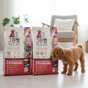 그린벨치킨&연어 12kg 대용량 장건강 강아지사료