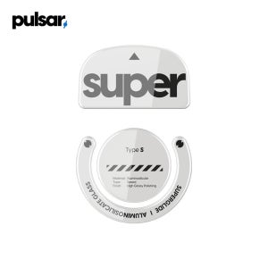 펄사 GPRO X 슈퍼라이트 타입-S 화이트 슈퍼글라이드 지슈라 유리 마우스피트 Type-S White