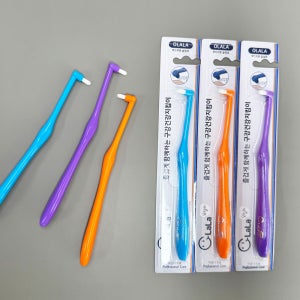 오랄라 첨단 어금니 칫솔 올슬림모 라운드형 초극세모 오렌지 퍼플 블루 1개