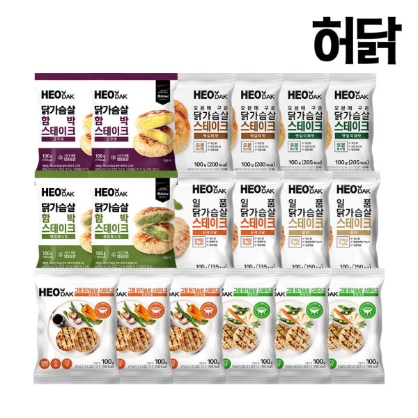 [허닭] 스테이크 맛보기 패키지 18팩