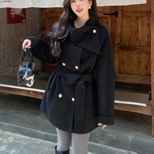 반코트 겨울 여자 안감 가을 데일리 여성