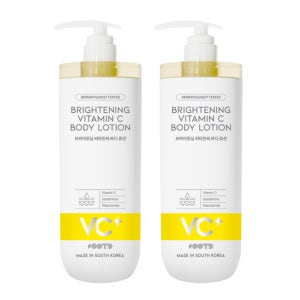 1+1 오오티디뷰티 브라이트닝 비타민씨 미백 톤업 고보습 대용량 저자극 바디로션 750 ml