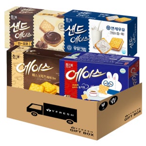 해태 에이스 오리지날 바스크 치즈케이크 샌드에이스 찐초코 우유크림 대용량