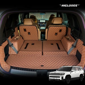 하이글로씨 3D 가죽 퀼팅 싼타페MX5 전용 풀커버 트렁크 매트 차량용 카매트