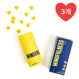 L 테아닌 스트레스로 인한 긴장완화 건강기능식품 마음챙김 츄어블 콤마 90캡슐, 3개