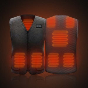 이너형 온열 열선 보온 방한 발열조끼 7중 발열 USB 열선 히트 2버튼 방한 조끼 보조배터리 미포함