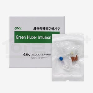 그린 케모포트 케모보트니들 카테터 카테타 후버니들 중심정맥관 20G 19mm 1팩