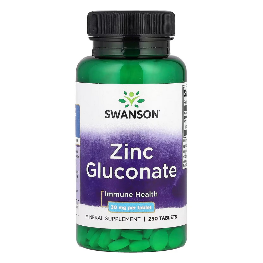 스완슨 <b>징크</b> 아연 <b>글루코네이트 30mg</b> 250타블렛