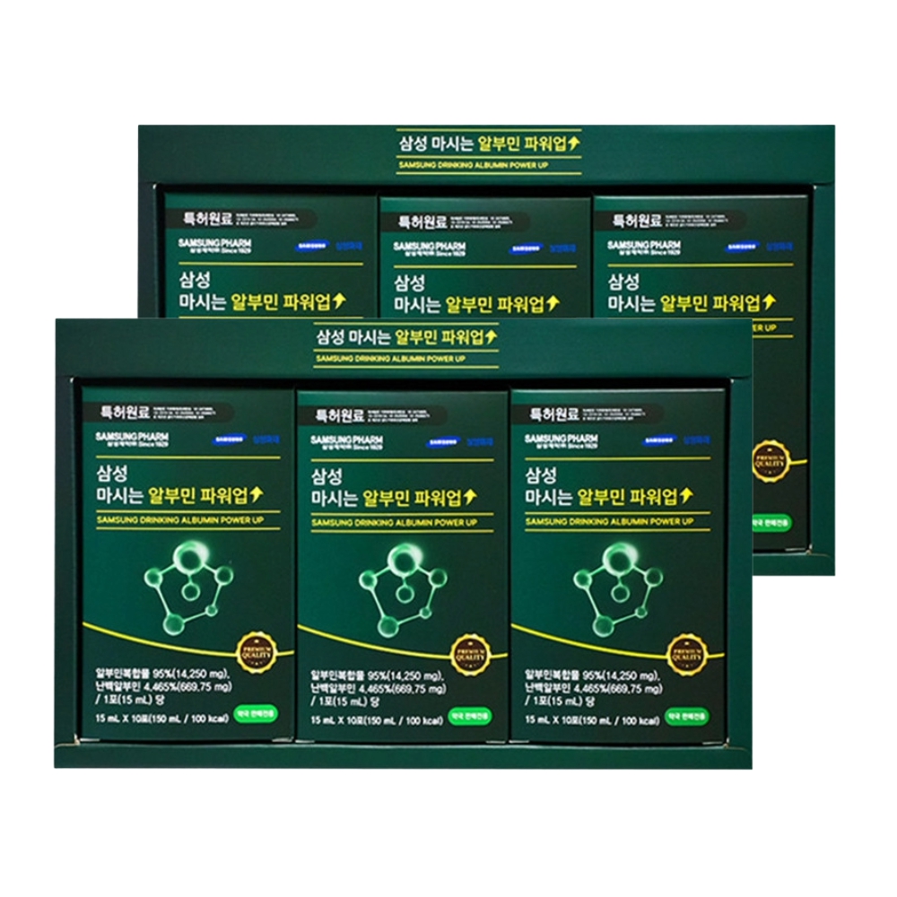 삼성 마시는 알부민파워업 1+1 활력충전 기력보충 <b>피로</b>회복 쇼핑백포함 30포, 2개