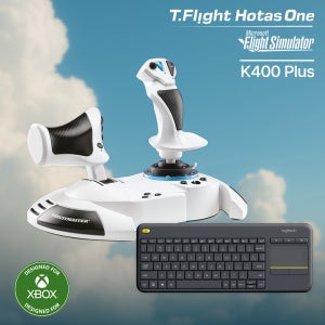 트러스트마스터 T.Flight Hotas ONE MICROSOFT 플라이트 시뮬레이터 에디션 [XBOX/PC] 로지텍 K400 PLUS 무선 터치 패드 키보드 패키지